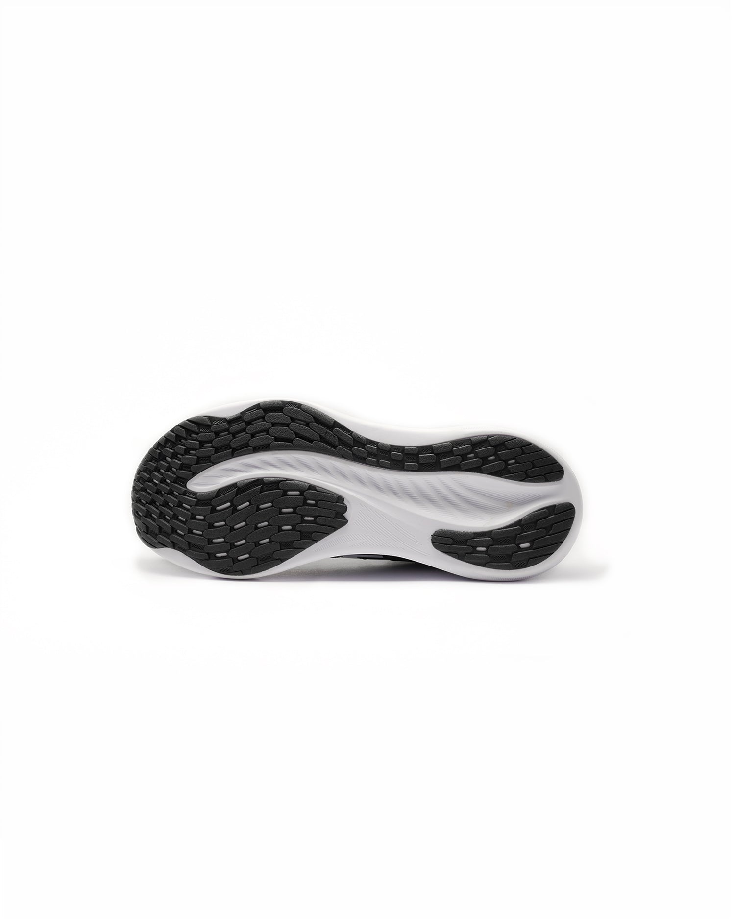 Suela de tenis de running RunOff Black & White para mujer diseñada para asfalto y ciudad.