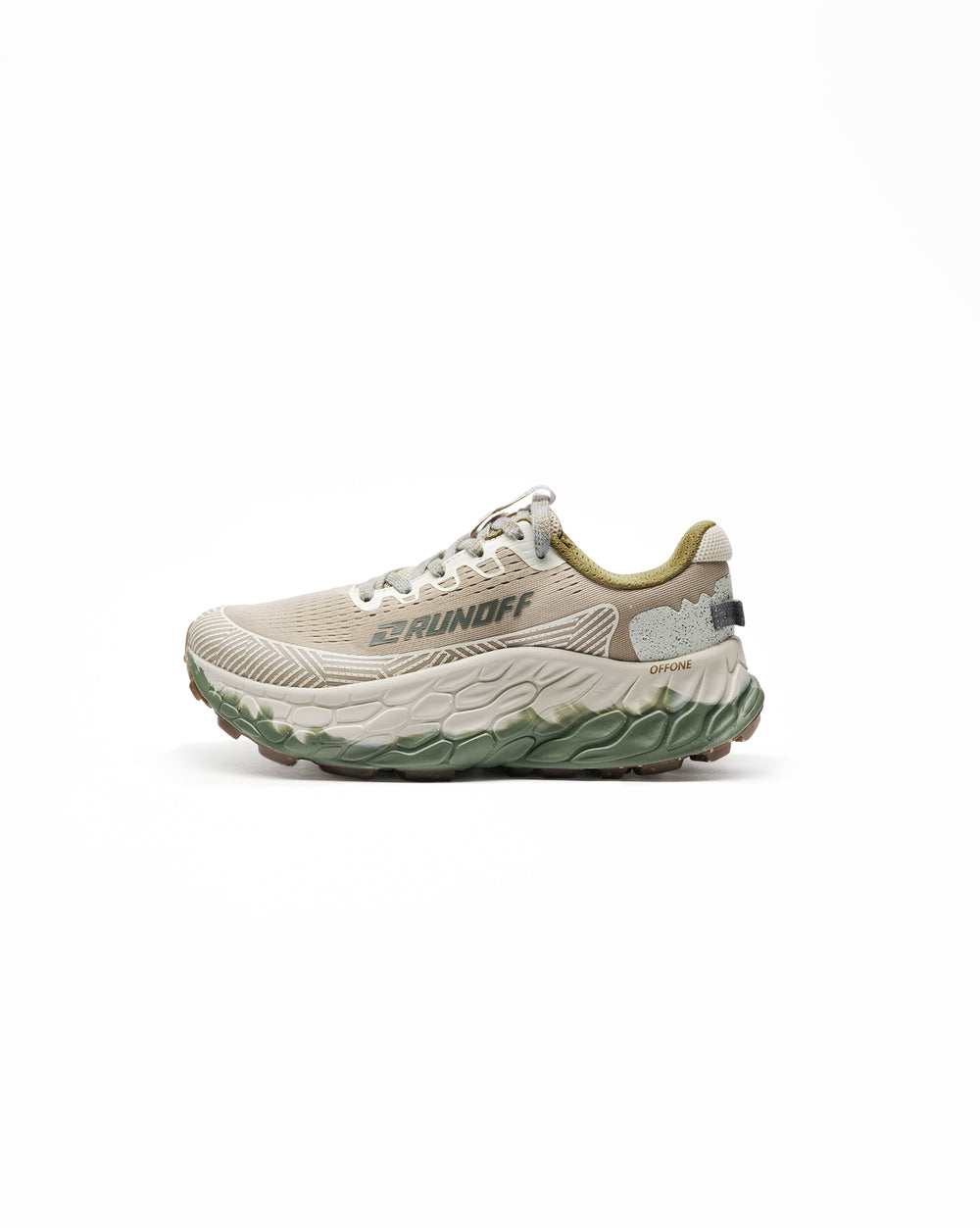 Zapatillas de Trail Earth RunOff vista de perfil y acabados premium.